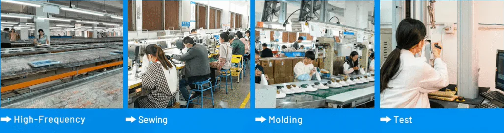 Professional running shoes production line with advanced machinery