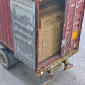 Importing shoes from China – container ship at Xiamen Port