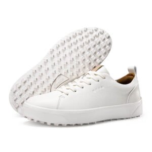 luxury leather golf shoes spiked men