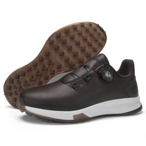 Comfort Cushion Golf Shoes Waterproof Anti Slip Leather Golf Sneakers