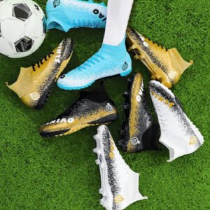 Custom football boot design process with sketches materials and prototype concepts