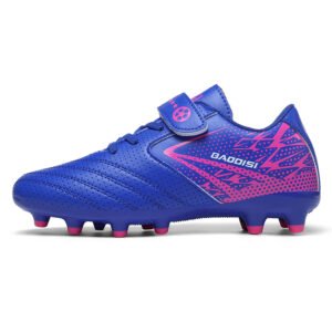 Rear view of eco-friendly youth football boots showing sustainable design
